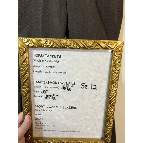 LAFAYETTE 148 Midrise Brown Croc Snake Print Straight Leg Pants Size 12 Stretch - Picture 6 of 7